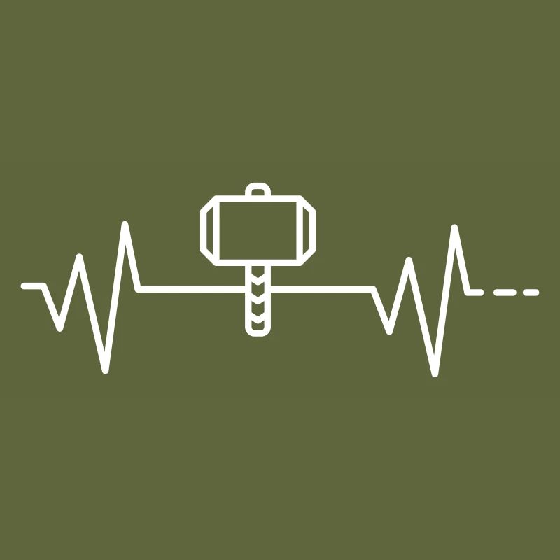 Herzschlag Thor Hammer Mjölnir Avenger Superheld