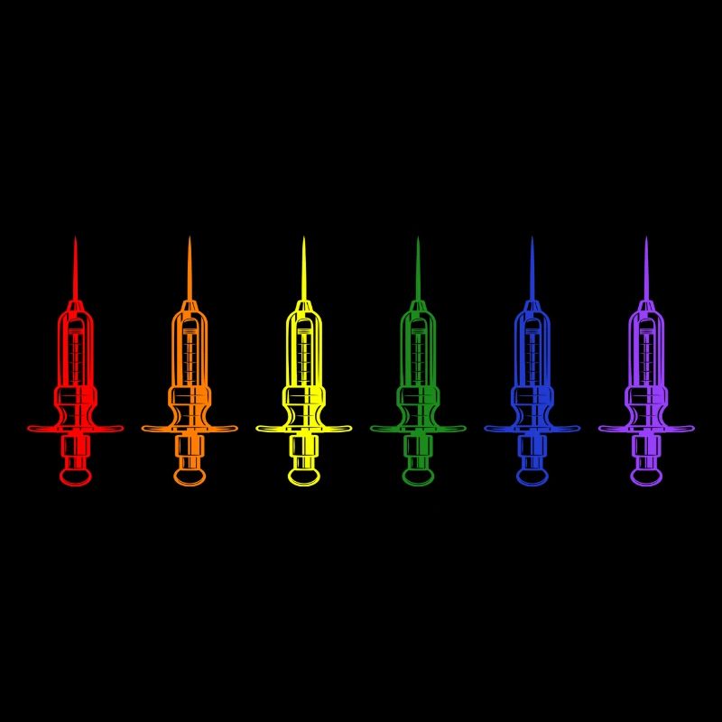lgbt infirmière nursing seringue médicaments coloré