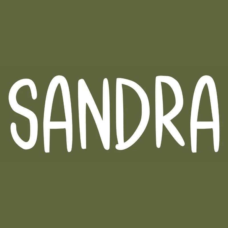 Sandra Custom Name Font Text Birthday