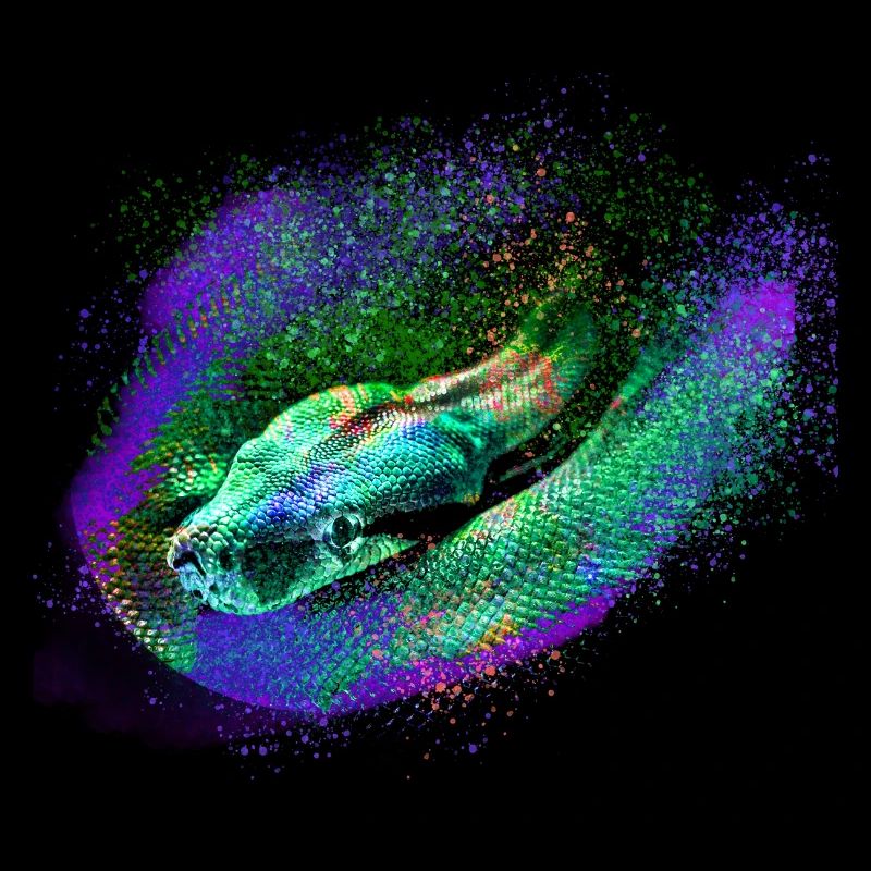 snake,colorful,reptile,night,cobra,green,metallic