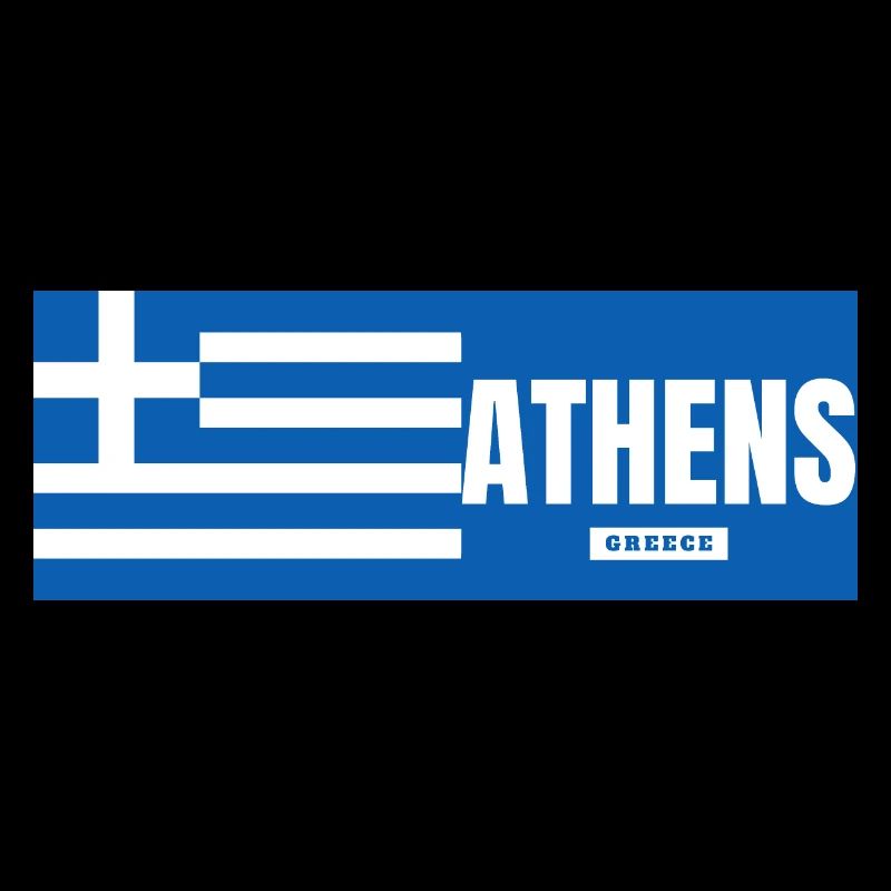 Ville d’Athènes avec drapeau grec