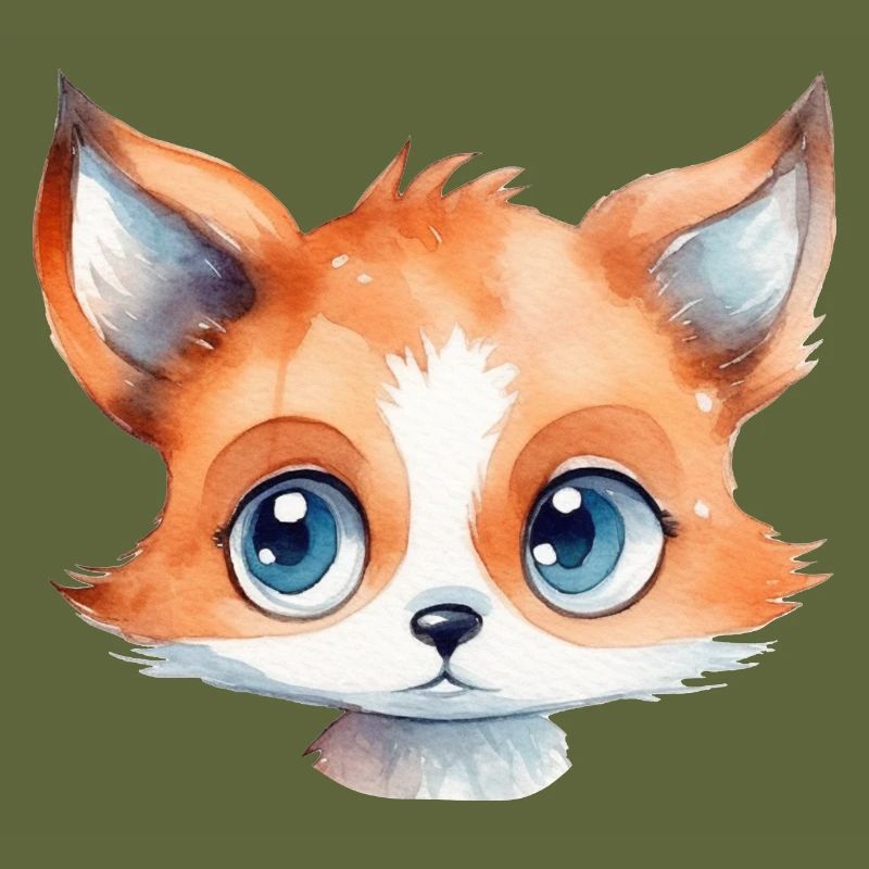 Fox Head Dessin Aquarelle
