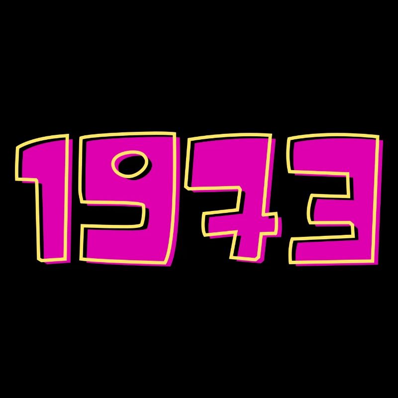 Année 1973 rose et jaune