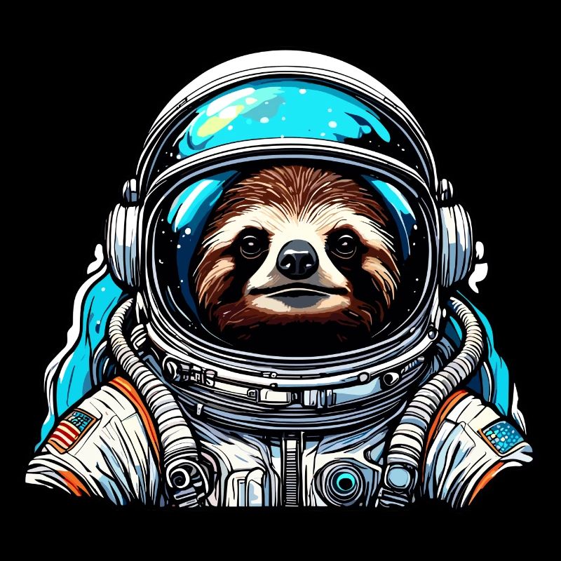 Astronaut / Space / Animal / Sloth / Spaceship
