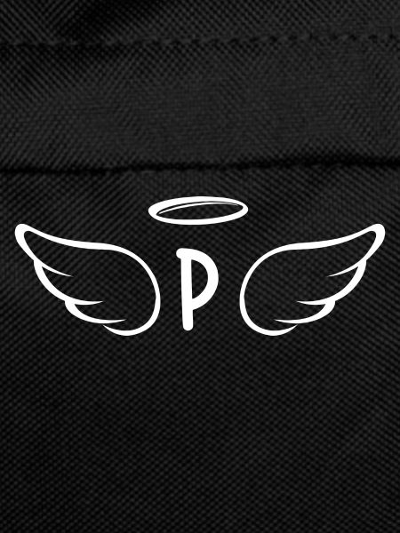 Letter p angel wings
