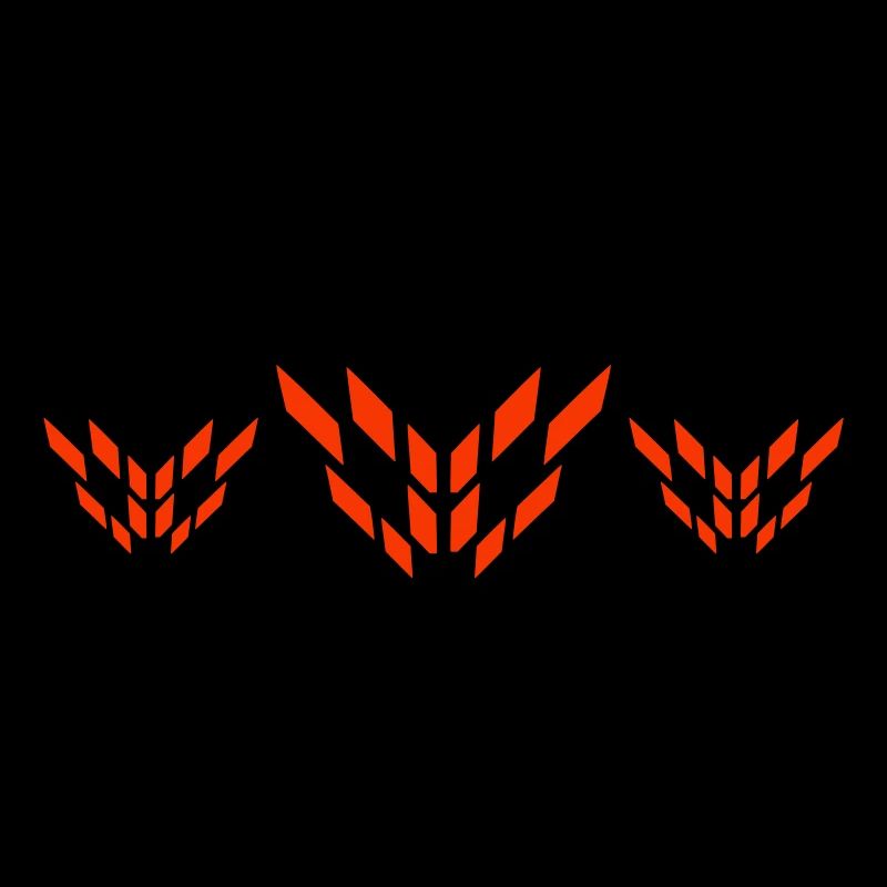3 Renards Logo Abstrait Evil Eye Friends Équipe