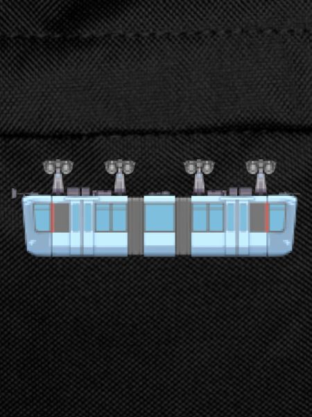 Schwebebahn kurz pixelart