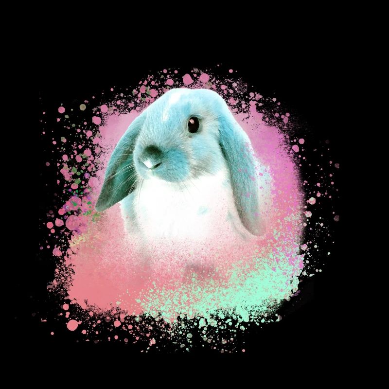 rabbit,graffiti,painting,pet,rabbit,blue