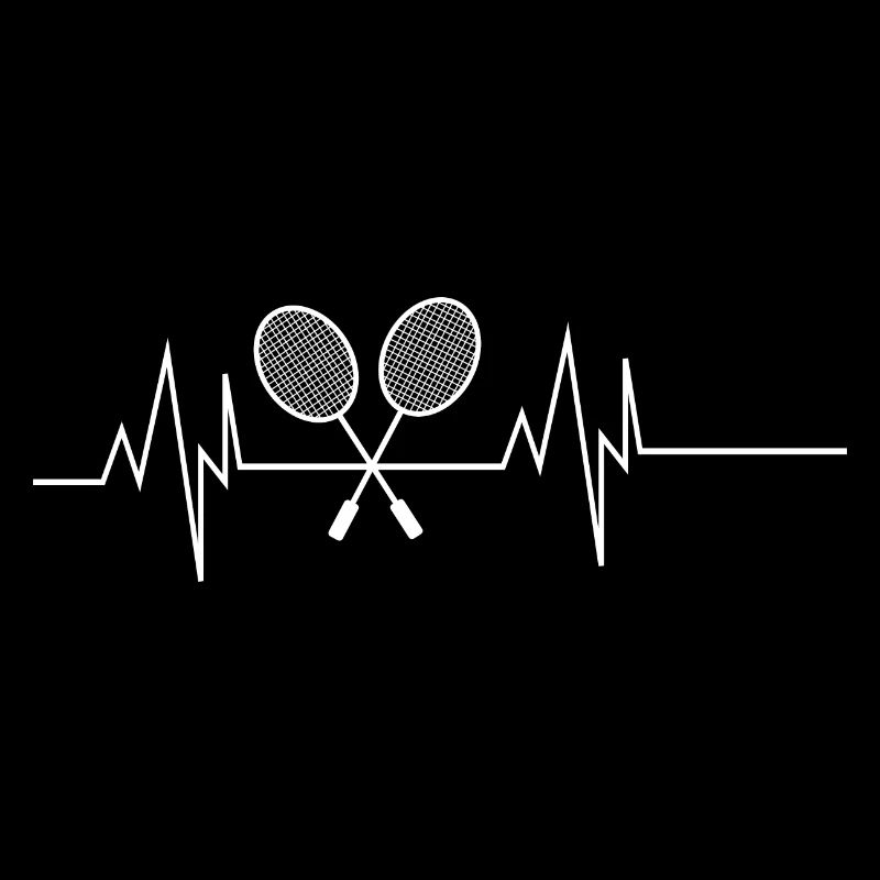 Badminton Schläger Herzschlag