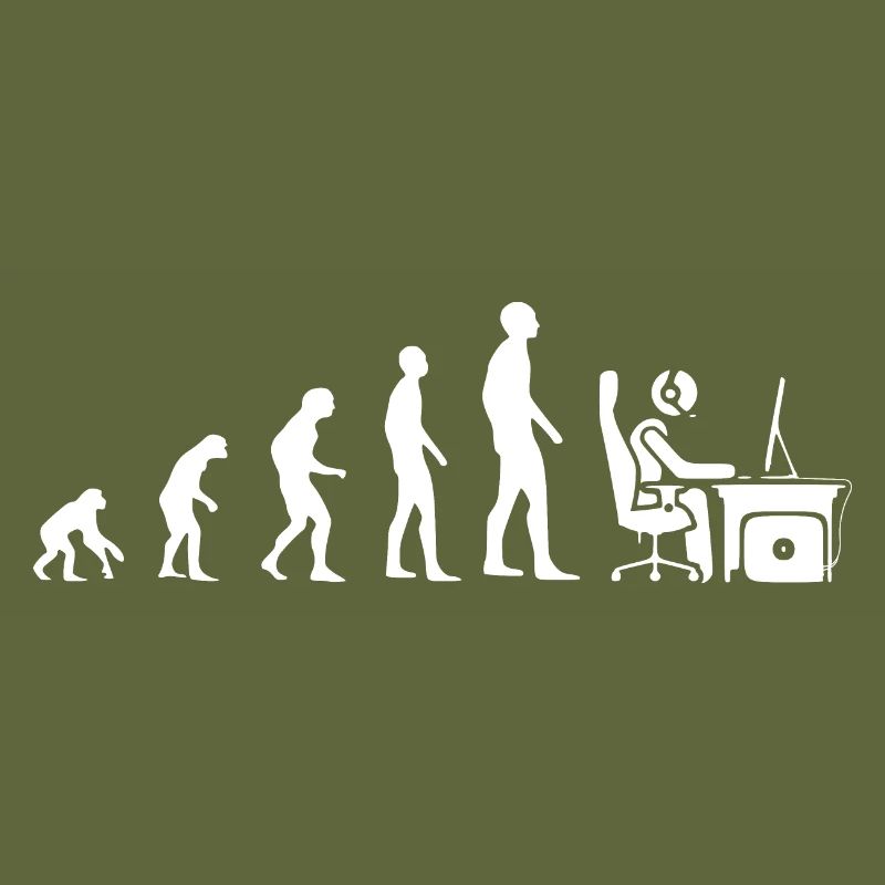 Evolution gamer gift humor geek computer