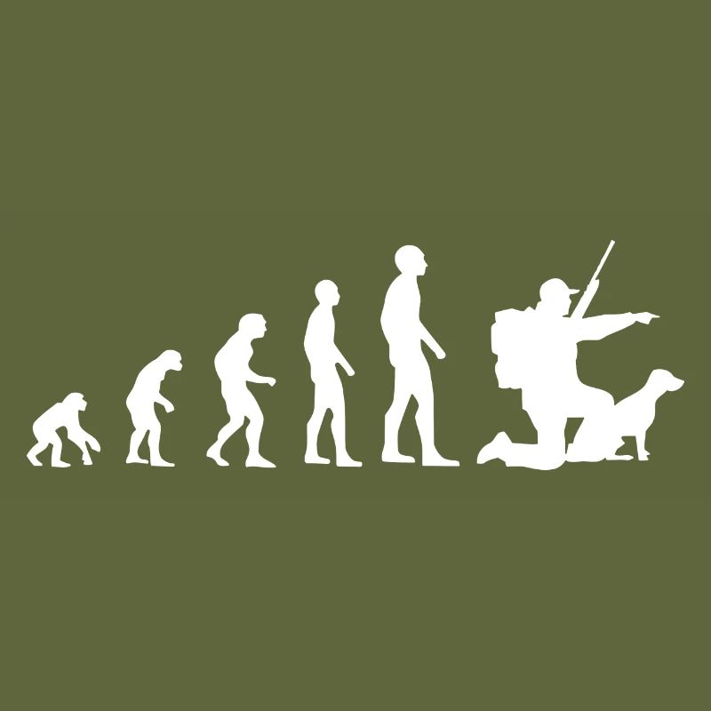 Evolution Jagdmann Humor Jäger Lustig