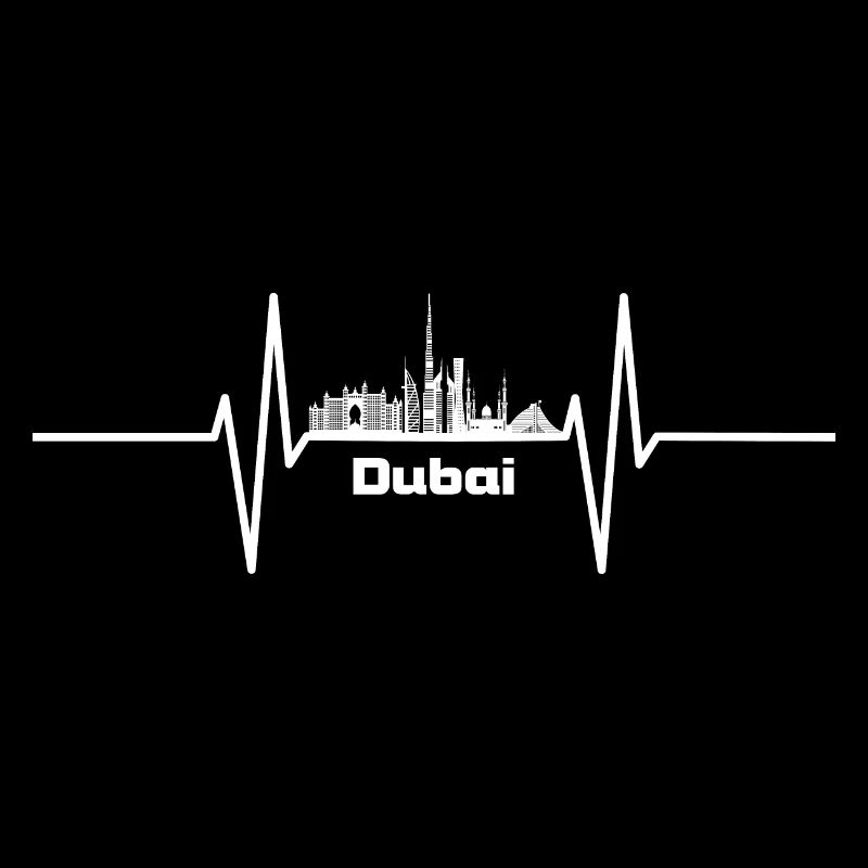 Herzschlag mit Skyline Dubai
