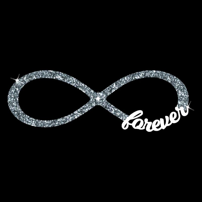 Infinity forever Love Unendlichkeit silber Glitzer