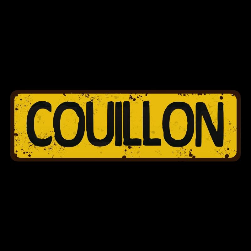 couillon insult humor panel plate