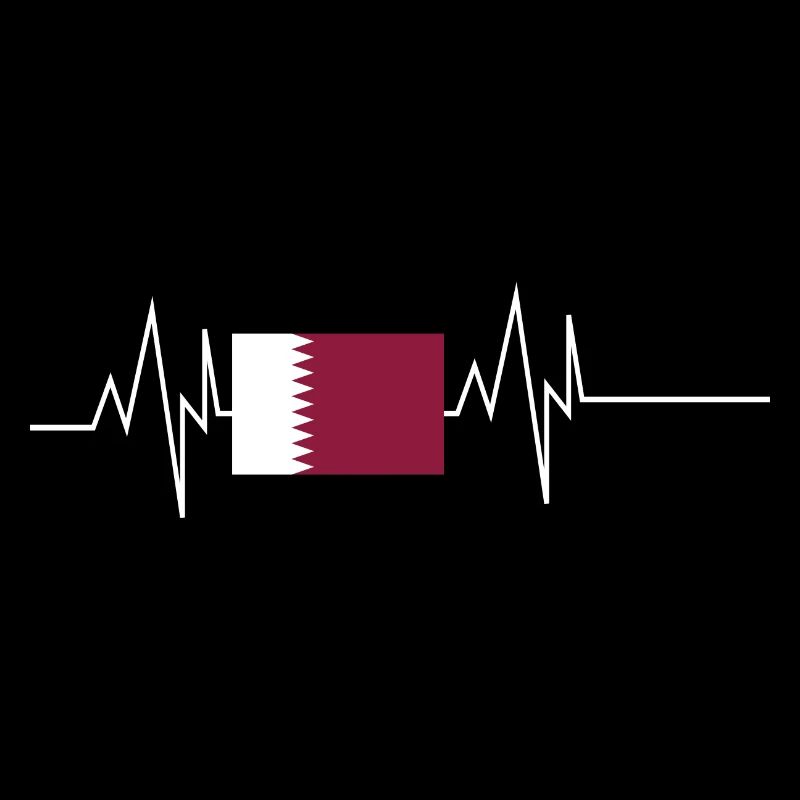 Drapeau du Qatar Heartbeat
