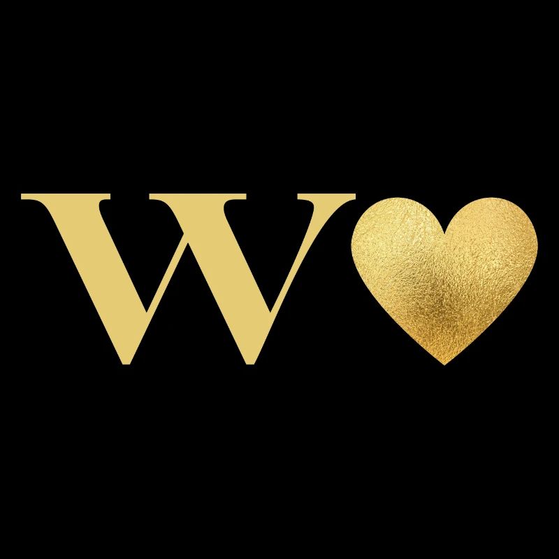 Buchstabe w Goldenes Herz