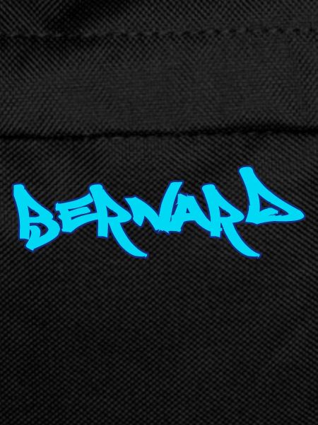 Bernard graffiti text turquoise