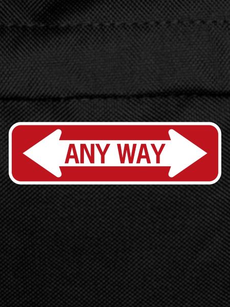 Road sign any way red