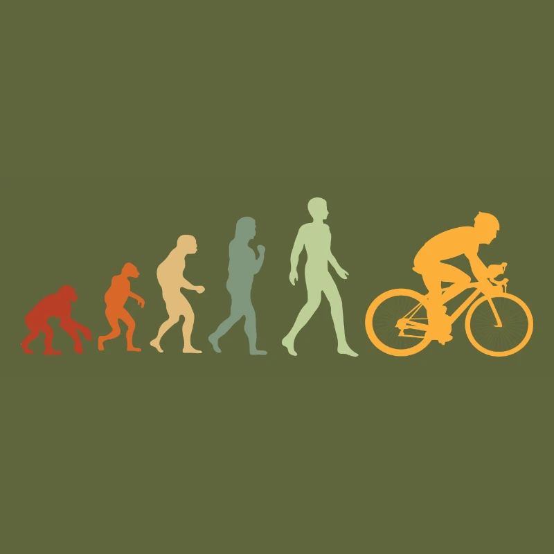 Evolution Cyclist Gift for Cyclist Bicycle MTB