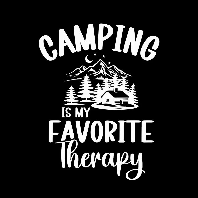 Camping is my Favorite Therapy Funny Camping Lover