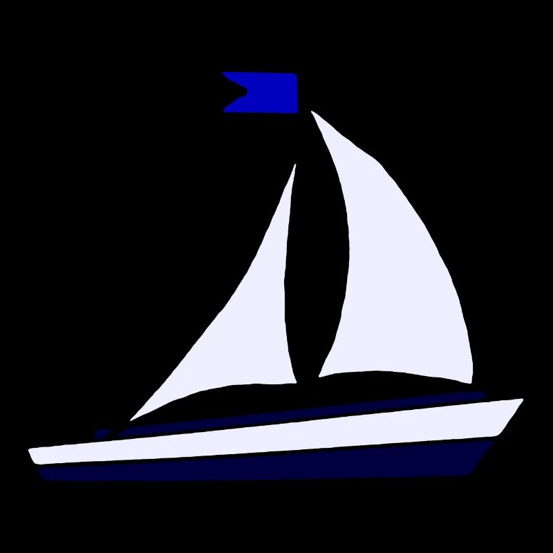 Blue Sailing Ship