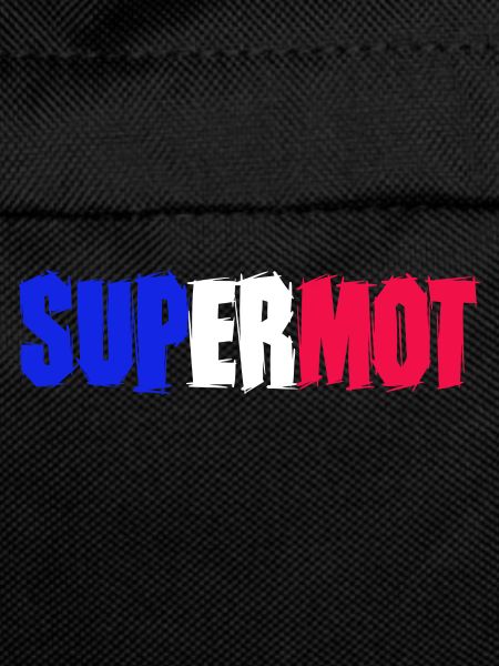 Supermot logo blue white red