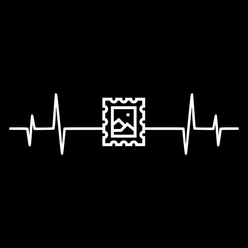 Heartbeat postage stamp post postman letter stamp