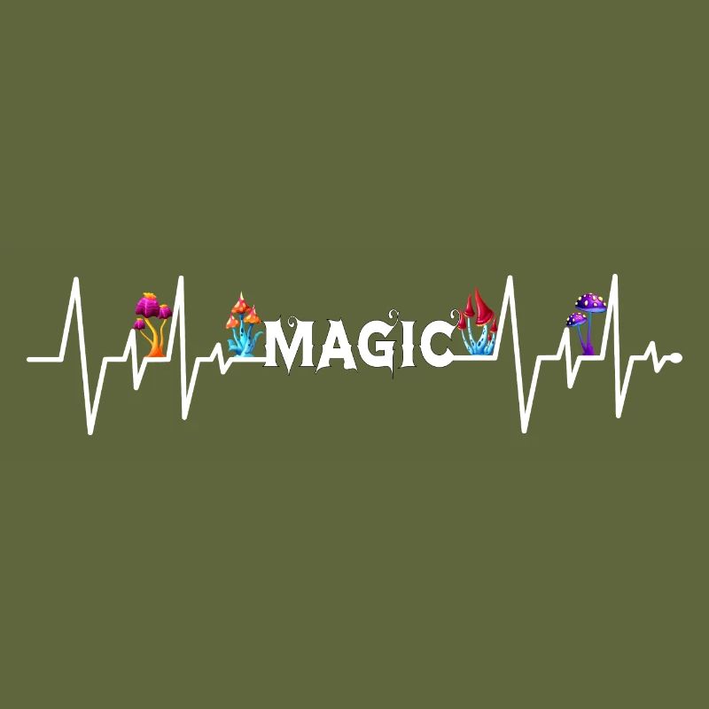 Magic Mushroom Psychedelischer Herzschlag Pilz