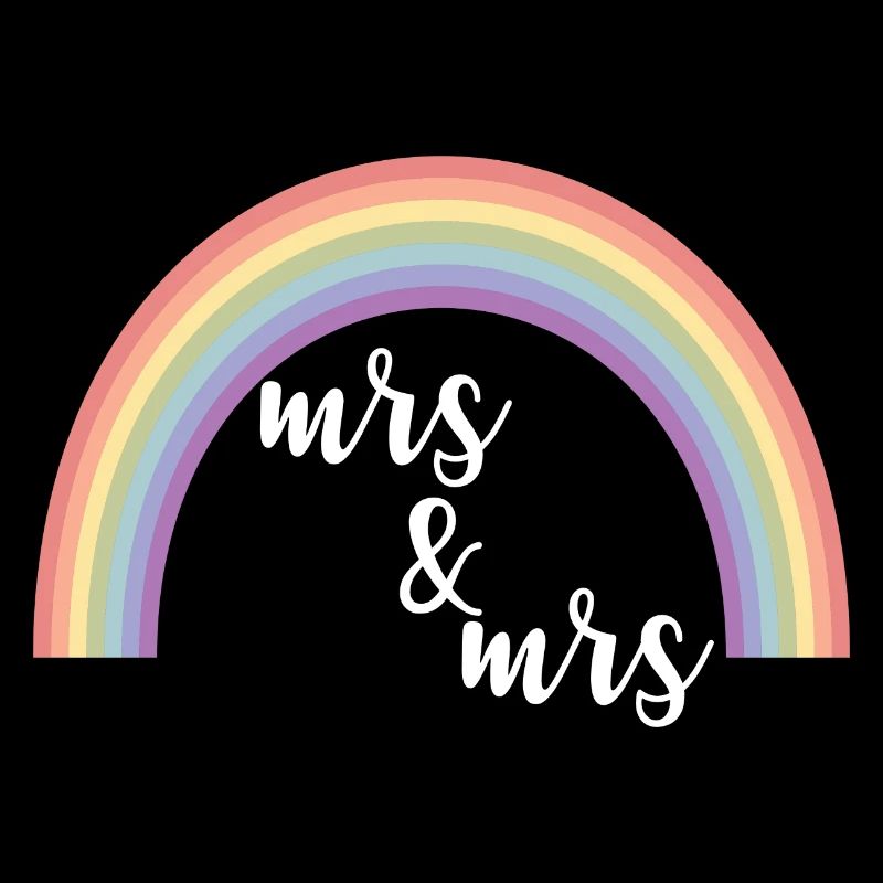 Rainbow Stripes Mrs et Mrs