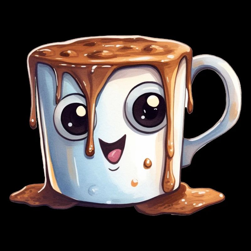 Cocoa Watercolor Drawing