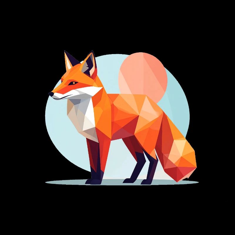 Renard ,Géométrique, illustration,abstrait