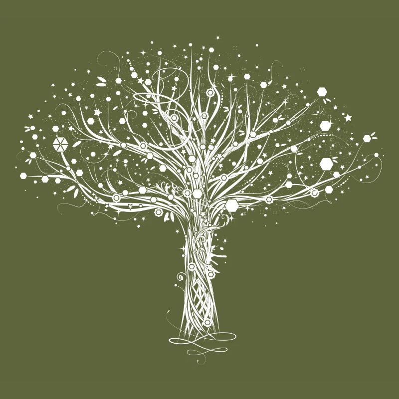 A white tree