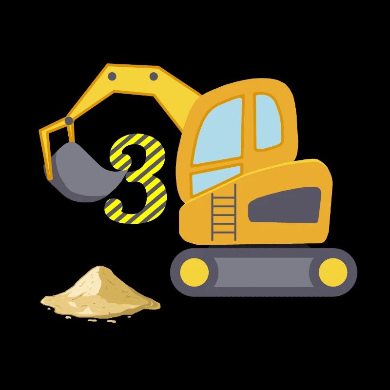 Dritter Geburtstag Bagger