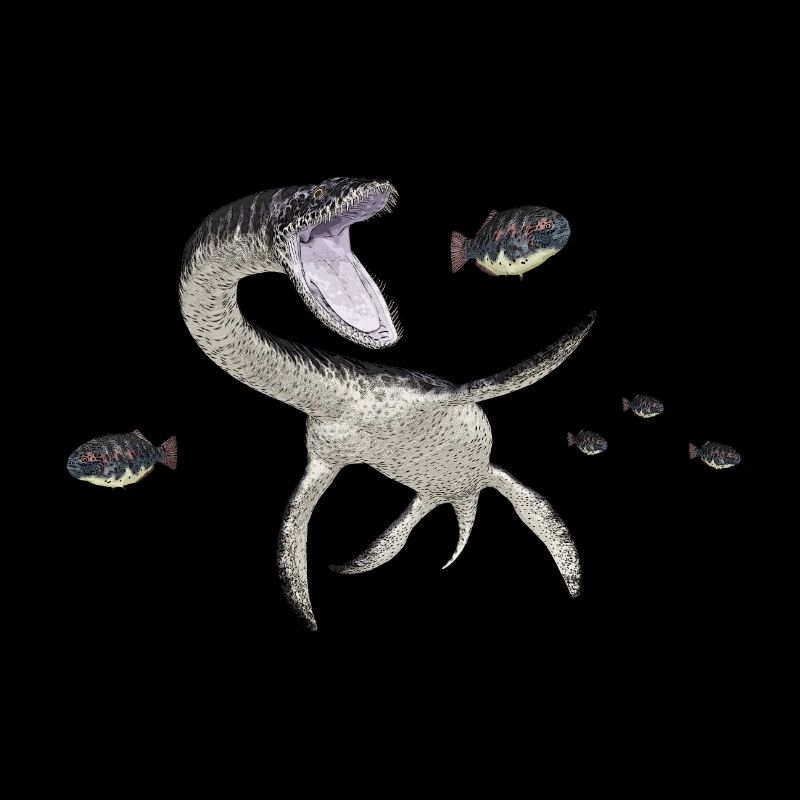 Plesiosaure à la chasse