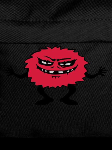 Dangerous hairy comic monster