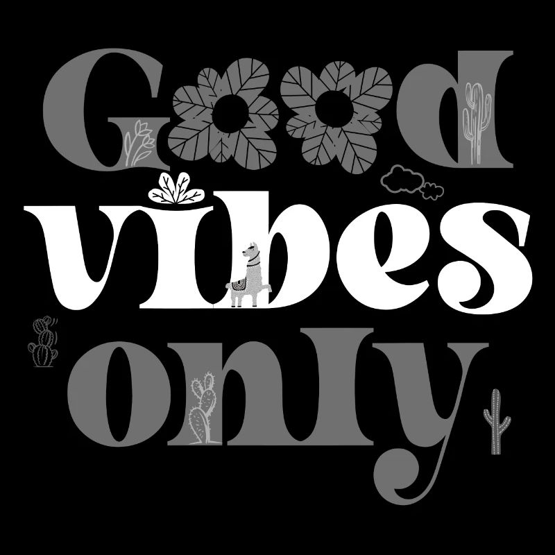 Good Vibes Only Alpaca Lama