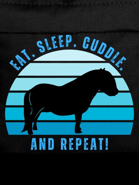 Shetland Pony Happiness - Retro Style Sunset
