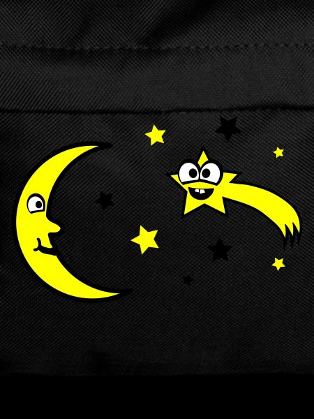 Moon and stars