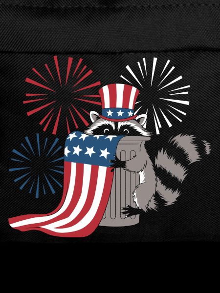 Patriotic Raccoon Fireworks
