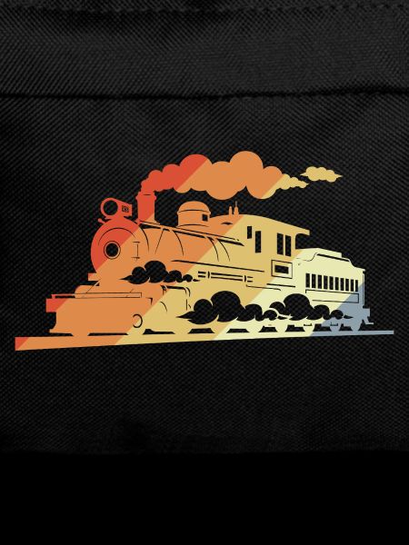 Steam locomotive retro style
