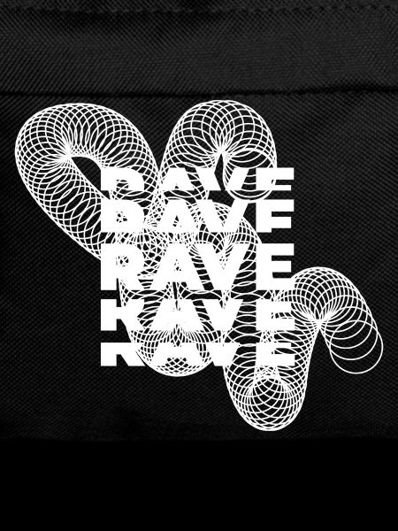 Abstract Spiral Rave music poster design