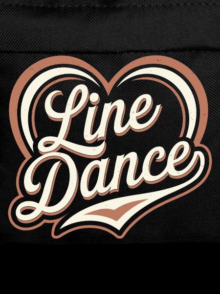 Heart-shaped line dance lettering