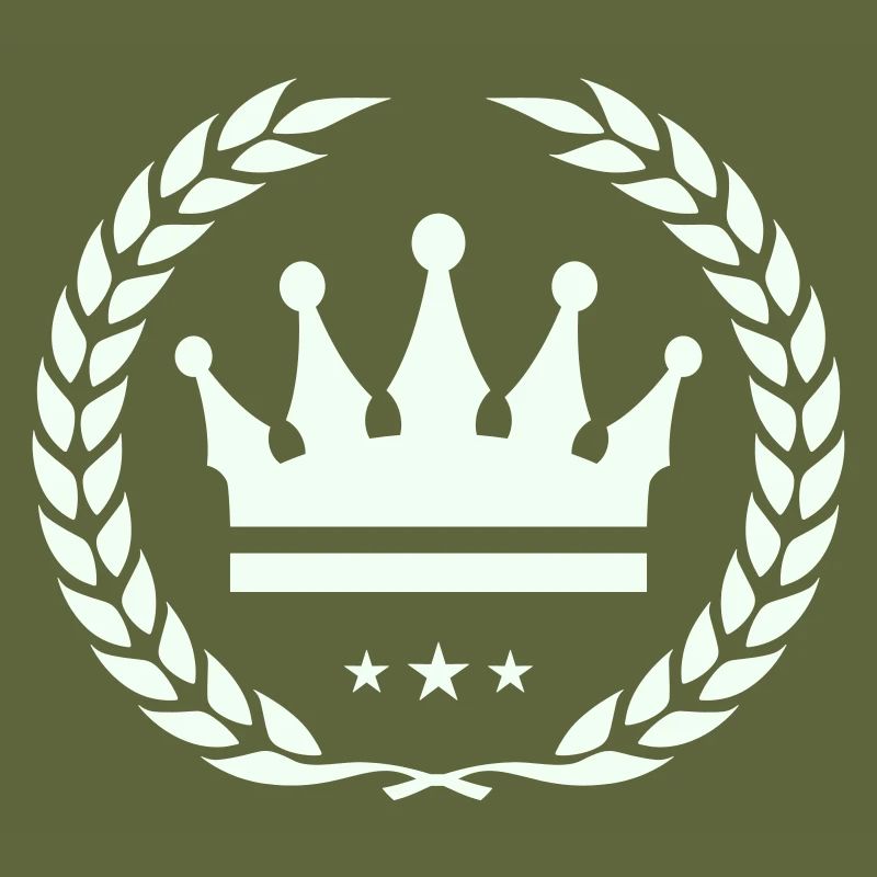 Crown Foliage Emblem Design
