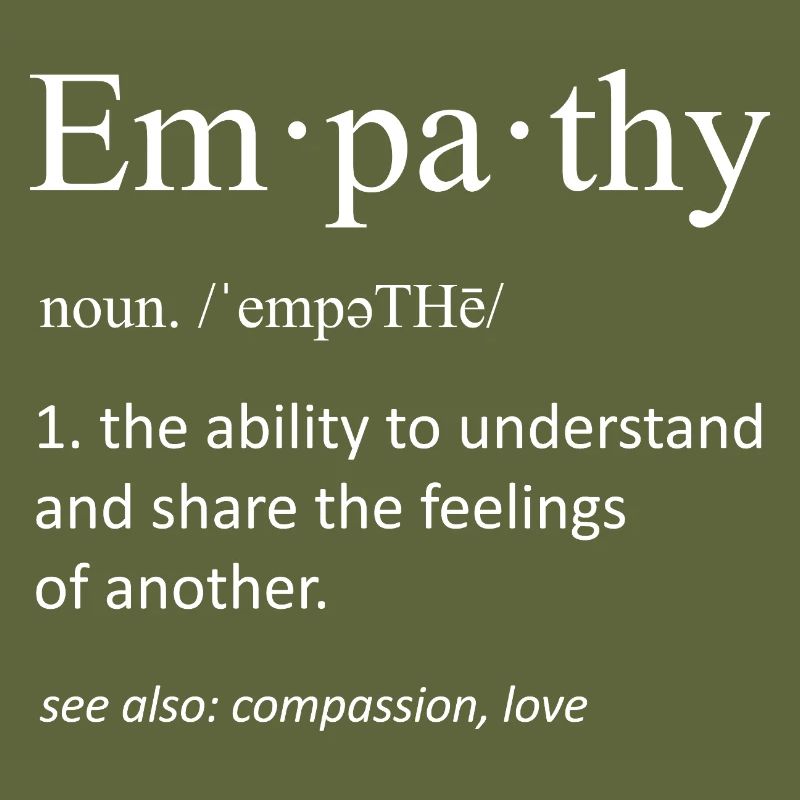 Empathie-Wörterbuch-Definition Minimalistisches Geschenk