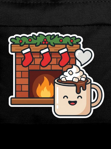 Chocomel warm by the fire cheerful