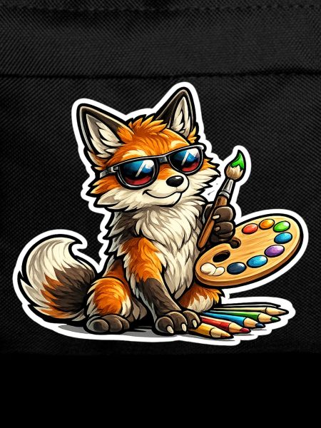 Naughty Fox Painter with Palette