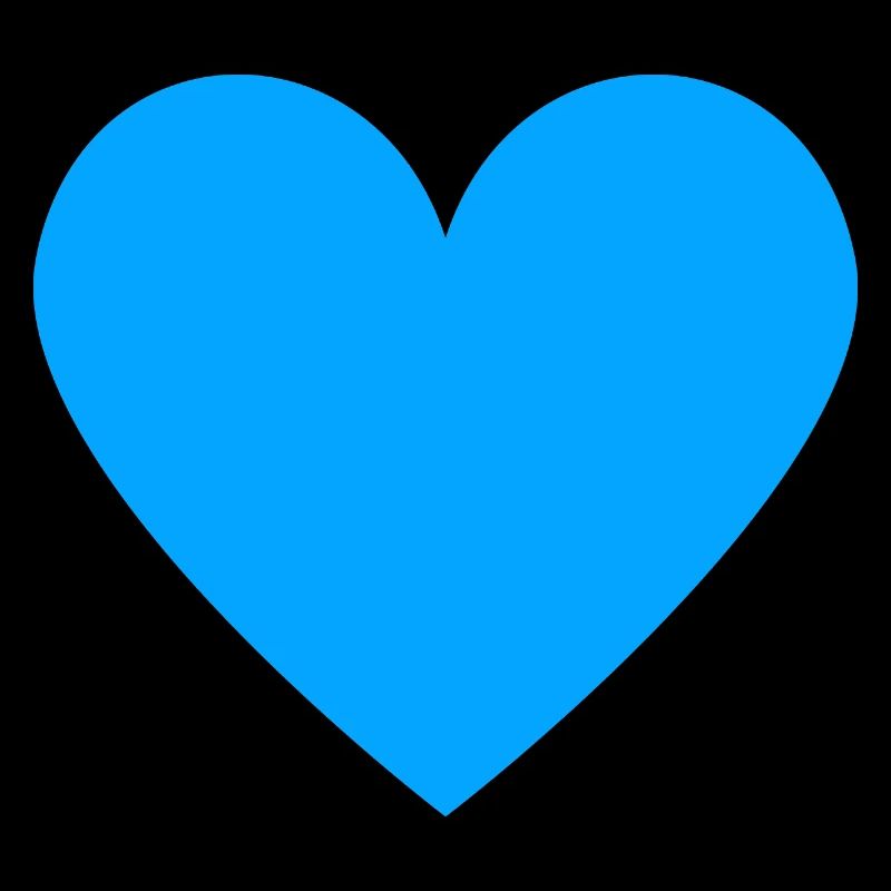 Blue heart – minimalist look