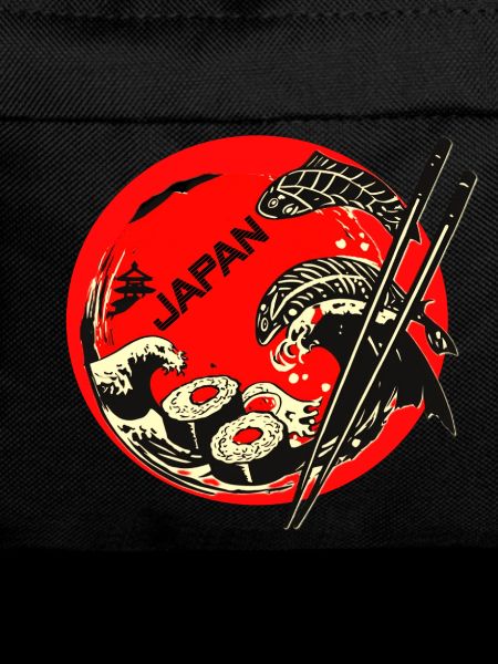 Japan Sushi Koi in Red Circle