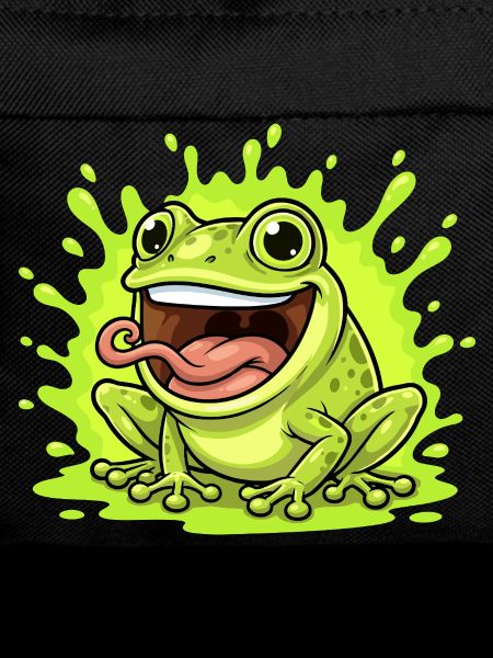 Lime Frog Splash Cartoon