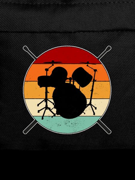 Drum Drumsticks Retro Sunset